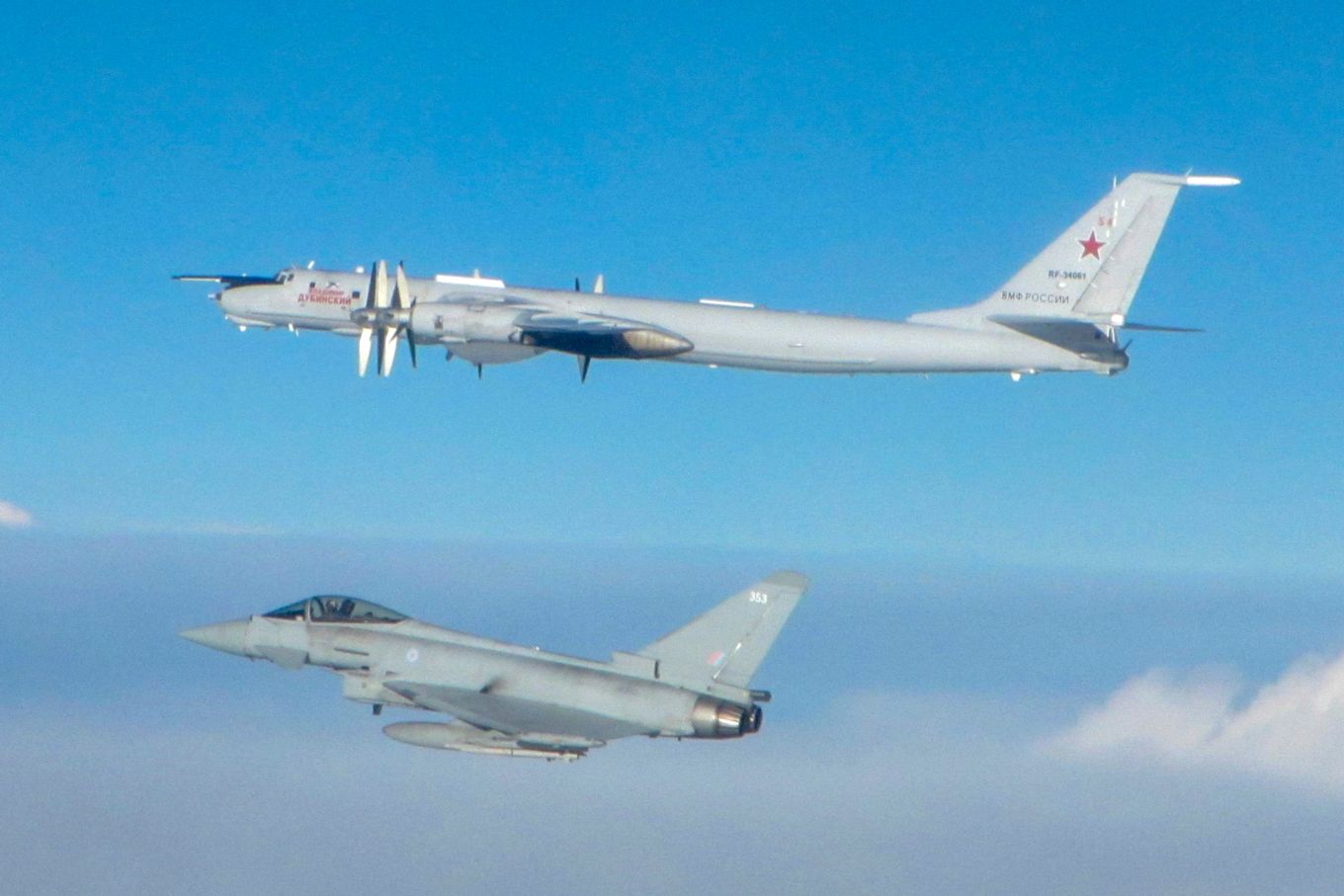 RAF TYPHOONS INTERCEPT RUSSIAN BEARS