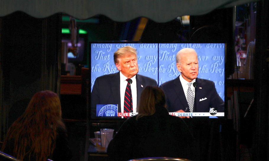 People watch Trump-Biden debate