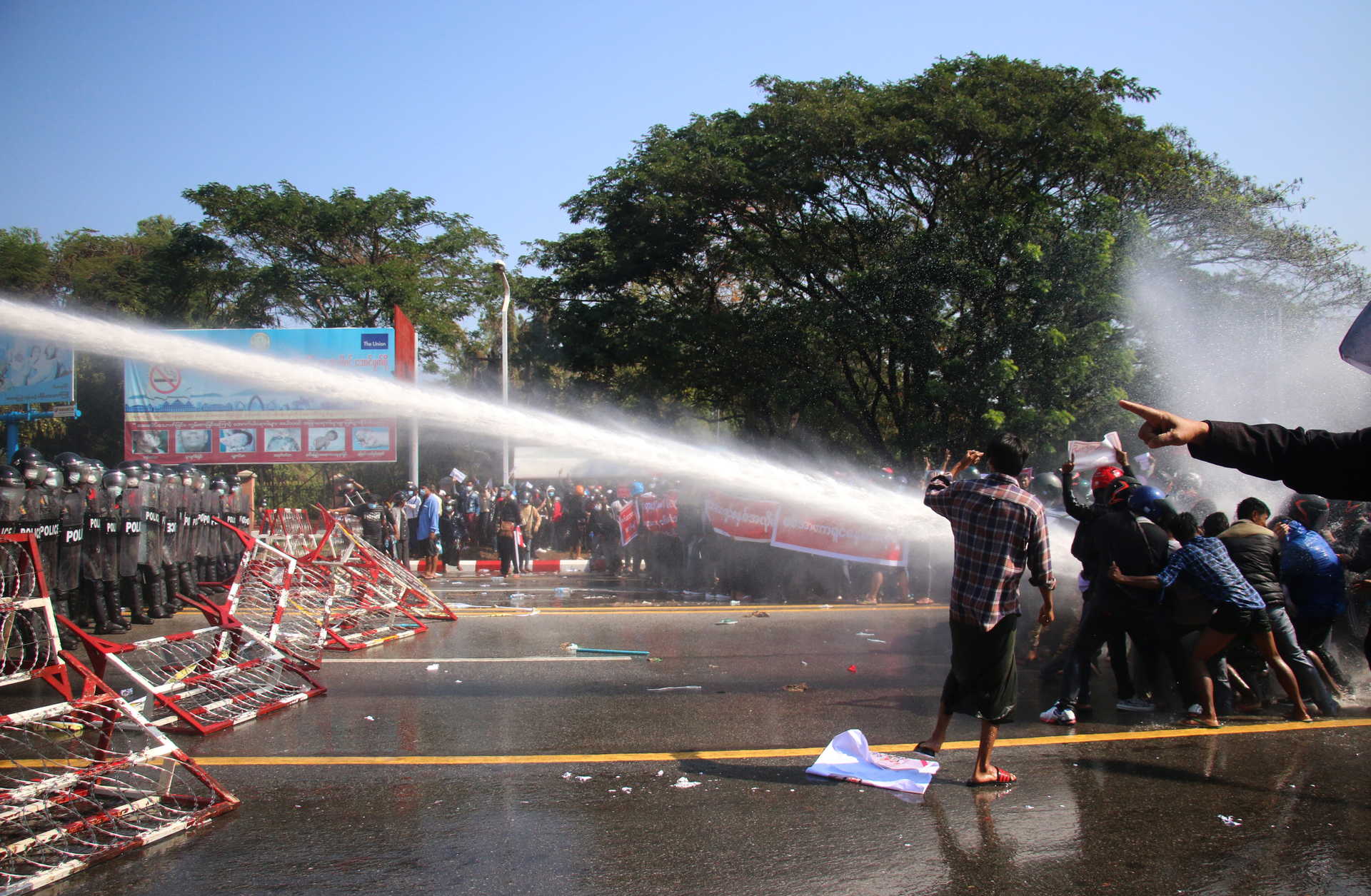 Protests against military coup, in Naypyitaw