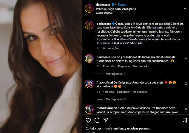 Publicação de Deborah Secco (Foto: Instagram)