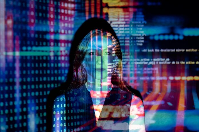 pexels-photo-3861969 code projected over woman