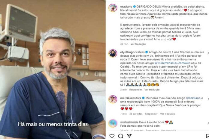 O apresentador foi foi diagnosticado com um aneurisma de aorta – Reprodução/Instagram O apresentador foi foi diagnosticado com um aneurisma de aorta – Reprodução/Instagram