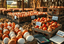 Ovo perde valor nas granjas