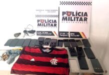 Polícia Militar recupera 20 celulares e prende homem suspeito por furtos em lojas