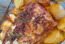 Lombo assado marinado no vinho branco