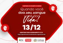 Agendamento para campanha de “Doação de Sangue” começa nesta quinta-feira (11)