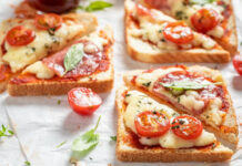 Pizza de pão de forma