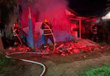 Corpo de Bombeiros Militar combate incêndio em residência