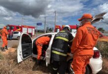 Bombeiros resgatam vítimas de acidentes de trânsito em diferentes municípios de MT