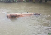 Corpo de Bombeiros localiza corpo de vítima após queda de carro em rio