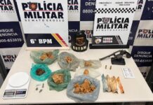 Rotam prende suspeito por tráfico ilícito de drogas e porte ilegal de arma