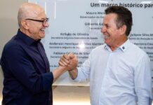 Mauro Mendes passa comando do Governo de MT para Otaviano Pivetta nesta terça-feira (31)