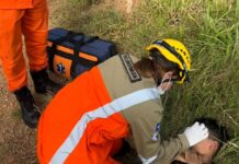 Bombeiros socorrem criança com anzol preso na região da pálpebra em Lucas do Rio Verde