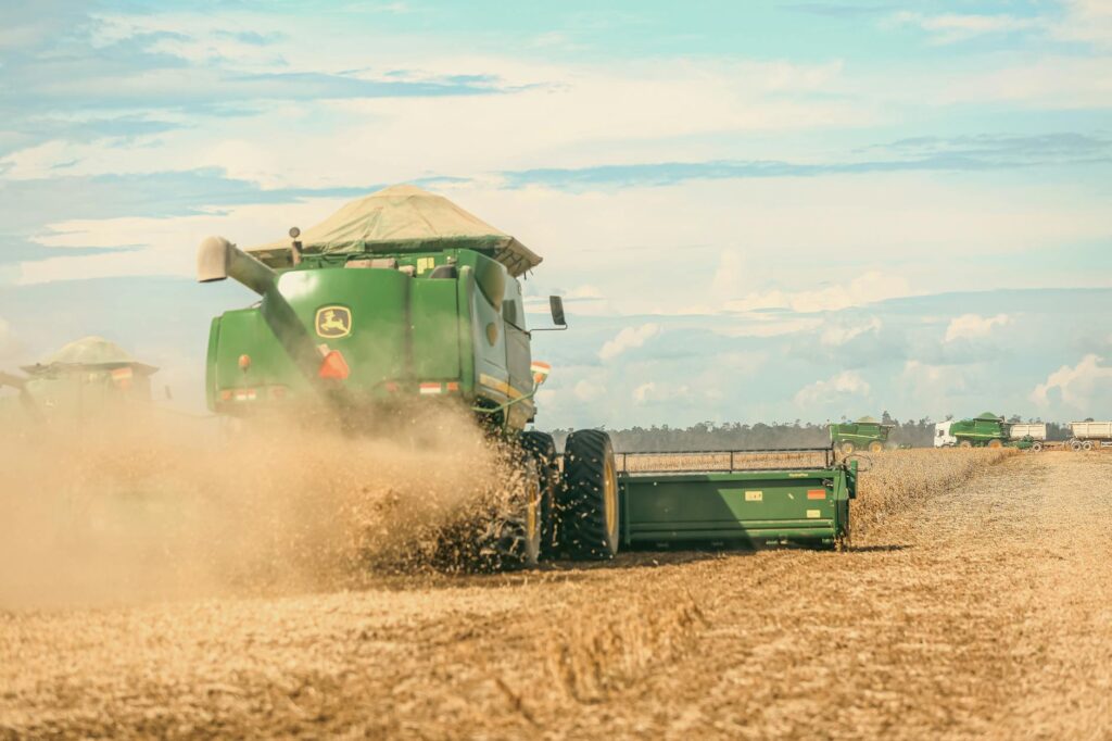 soybean harvest in paragominas brazil