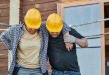 a worker supporting an injured co worker