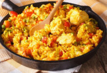 Arroz cremoso de frigideira