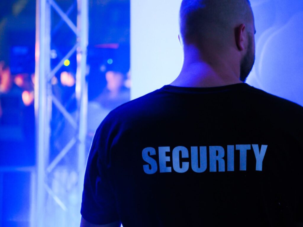 back view of a bouncer